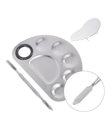 POPETPOP Nail Art Display Set - 3 Palette Mixing Plates & Stainless Steel Tools for Perfect Make-Up & Manicure - Buy Online on GoSupps.com