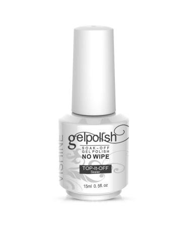 Vishine Top Coat Semi-Permanent Gel Nail Polish UV LED Soak Off 15 ml 15 ml (Pack of 1) transparent