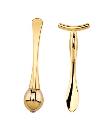 Buy 2 Sets Eye Massage Roller T-Bar & Portable Makeup Spoon | Skin Care Massage Tool for Eyes | Best Eye Cream Applicator Online - Buy Online on GoSupps.com