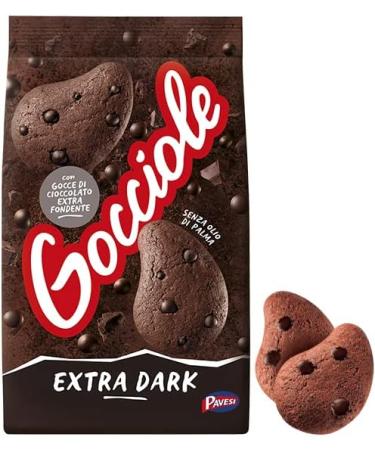  CAIYA 12X Pavesi - Extra Dark Drops 400g - Cocoa Cookies with Extra Dark Chocolate Drops - Buy Online on GoSupps.com