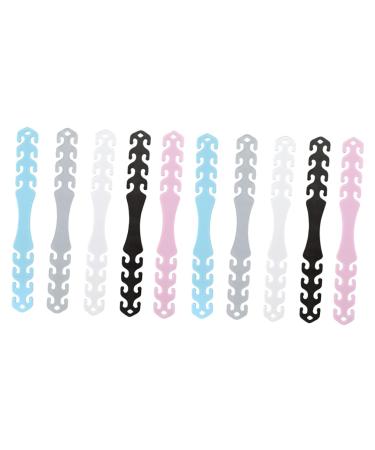 Lurrose accessories 10 pieces ear clips earrings ear iron ears ear-decompression belt mask rope-buckle mask ear cable-bucket mask rope extension buckle extender earmath