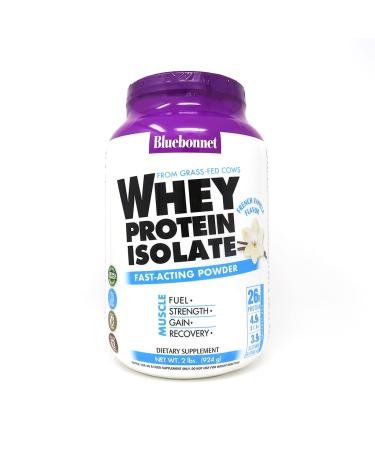 Bluebonnet Nutrition 100% Natural Whey Protein Isolate Natural French Vanilla 2 lbs (924 g)