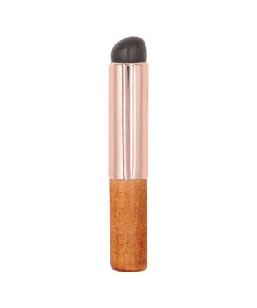 Lip Brush Reusable Lipstick Brush Makeup Brush Makeup Beauty Brushes Soft Travel Beauty Lip Brush Round Tip Silicone Lip Applicator Makeup Beauty Tool for Smoother and Fuller Lip Appearance Wood color