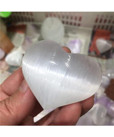 Natural Crystal Rough Natural White Selenite Carving Heart Raw Gemstone Crystal Crystal Stones - Buy Online on GoSupps.com