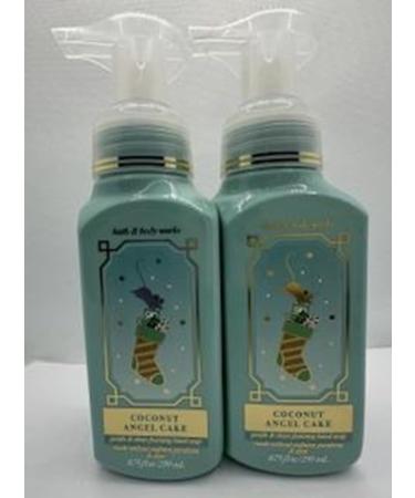 Set of 2 Coconut Angel Cake Gentle & Clean Foaming Hand Soap 8.75 Ounce Green
