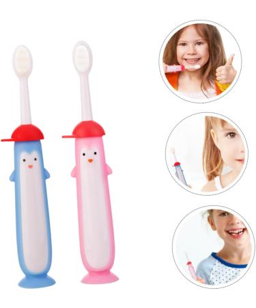 FRCOLOR Teething Toy Set for Babies - 2pcs Suction Cup Manual Toothbrush & Travel Accessories | Safe & Fun Children's Supplies - Buy Online on GoSupps.com