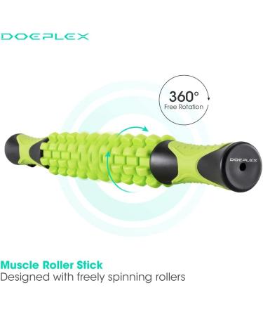 Doeplex Muscle Roller Massage Stick for Athletes -17.5 inch - Buy Online on GoSupps.com