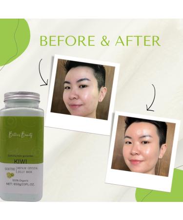  BRITAINS BEAUTY Britain's Beauty Kiwi Jelly Mask - Organic Soothing & Repair Crystal Mask for Radiant Skin Deep Hydration & Pore Cleansing 650 g - Buy Online on GoSupps.com
