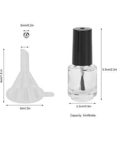 Nail Polish Bottle with Brush Cap Nail Polish Glass Bottle Store Nail Polish for Life for Work for Home for Travel - Buy Online on GoSupps.com