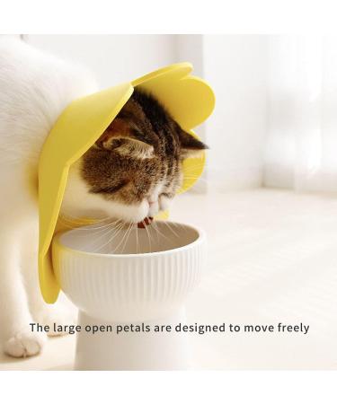 Tecatty Pets Calant Crauses Adjustable Anti-Delicious Neck Collar for Cats | Lightweight Elizabethan Collar (14-35 cm) | Size L Yellow - Ideal for International Shipping - Buy Online on GoSupps.com