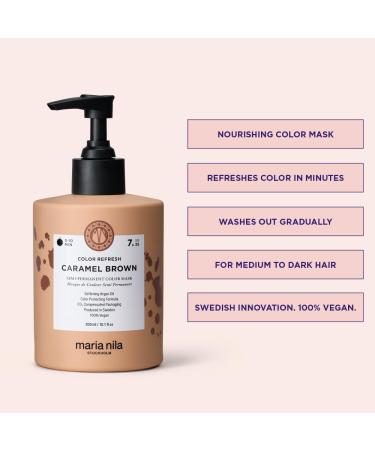 Maria Nila Color Refresh Caramel Brown 300 ml warm coppercolored caramel brown hair mask semipermanent pigments 100 vegan and sulfateparaben free - Buy Online on GoSupps.com