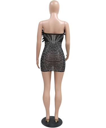 Hanxiulin Women's V Neck Long Sleeve Mini Party Dress - Elegant Black Christmas Ball Gown - Buy Online on GoSupps.com