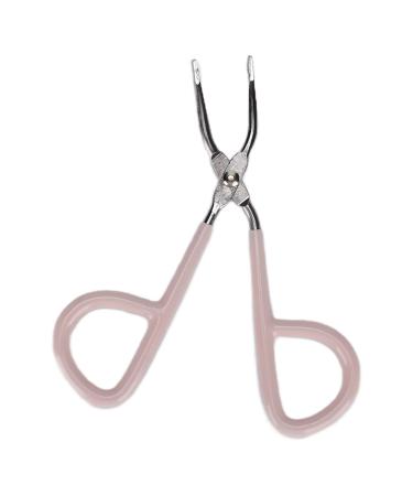 Eyebrow Tweezers Precision Stainless Steel Anti Slip Handle Flat Slant Tip Hair Removal Clip for Trimming Eyebrows Hair Beard Removal Pink