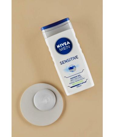 Beiersdorf Nivea Men Sensitive caring shower gel 250 ml mild shower gel with caring bamboo milk pH skinfriendly shower for body face and hair 1 piece 1er Pack Sensitive - Buy Online on GoSupps.com