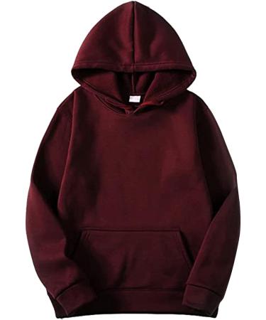 Men's Winter Fleece Tracksuit Set - LowProfile Hoodie Sweatshirt & Sweatpants in Wine, Size Large - Buy Online on GoSupps.com