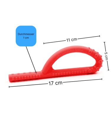 ARK Grabber Goshabunga Tube for Kids | Smooth & Textured - Enhance Jaw Skills & Chewing | Safe Bite Block with ATC Care Instructions - Red - Buy Online on GoSupps.com