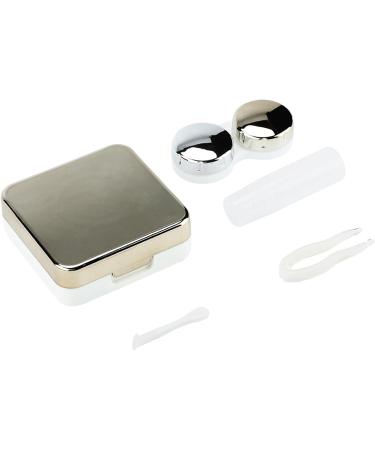JTLB Reflective Cover Contact Lens Case Set - Cute Gold Travel Kit Box for Eye Care - Buy Online on GoSupps.com