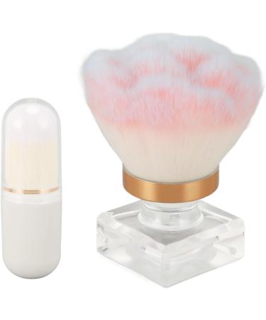 Retractable Kabuki Makeup Brush Duo with Soft Bristles Ergonomic Handle Durable for Blush and Loose Powder Compact and Portable - Buy Online on GoSupps.com