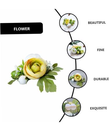 POPETPOP bridal hair accessories bridal headpieces for wedding Hair Side Comb Wedding Bridal Headpiece Bridal Headdress hair teasing comb bridal hair clip bride silk flower hair comb - Buy Online on GoSupps.com