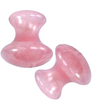 Gua Sha Facial Tools, Rosy Finch Jade Roller Guasha Massage Rose Quartz Mushroom Shape Stones Face Lift Remove Wrinkles Massager for Women A2-pink