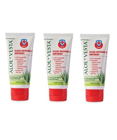 Special Sale - 1 Pack of 3 - Aloe Vesta Antifungal Ointment SQB325102 - 3 Tubes 2 Ounces each