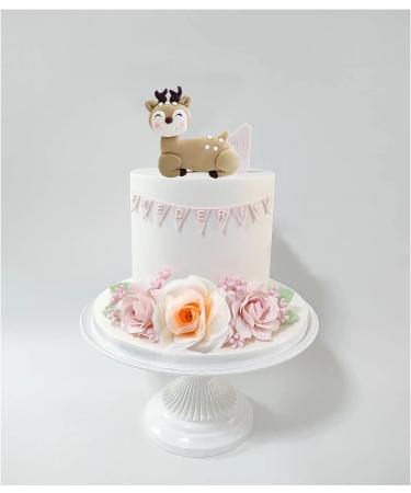 Forest Woodland Animal Cake Toppers Fox Bear Deer Flower Cake Decorations for Oh Baby Woodland Themed Birthday Party (flowers) - Buy Online on GoSupps.com