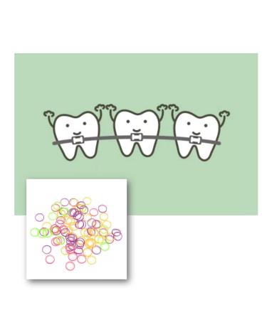 100 Pcs Elastic Rubber Bands for Teeth | Professional Orthodontic Tool - 3.5oz - Ideal for Braces - Buy Online on GoSupps.com