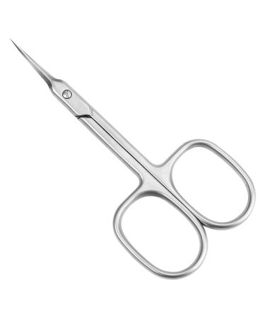 Olakin Nail Scissors Stainless Steel Beauty Scissors Curved Cuticle Scissors Dead Skin Scissors for Nail Toenail Eyebrow Eyelash Dry Skin Curved Blade