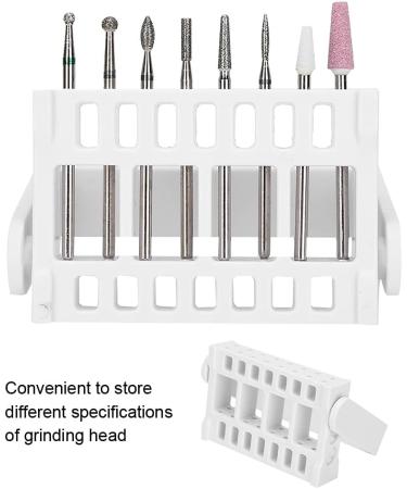 2 Pieces 16 Holes Nail Drill Bits Display Racks Holder Grinding Head Storage Box Organizer Callus Remover Dead Skin File Pedicure Tools (White) - Buy Online on GoSupps.com