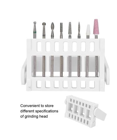 Nail Drill Holder - 16 Hole Display for Nail Artists & Salons - Professional Use (White) - Buy Online on GoSupps.com