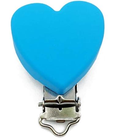 GLASSNOBLE Pacifier Clip | BPA Free Silicone Heart Chain Holder | Teether & Nursing Clips in Pink Rose - Safe for Babies - Buy Online on GoSupps.com