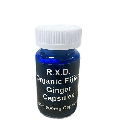 Organic Fijian Ginger 60ct Capsules. 500mg caps