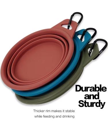 Buy Ohmo 800ml Foldable Dog Bowl - Portable Travel Water Bowl for Medium to Large Pets in Peacock Blue - Buy Online on GoSupps.com