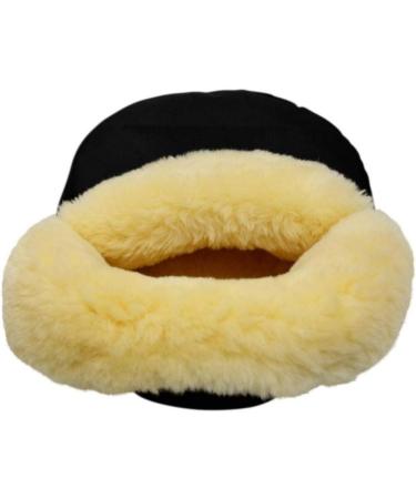 Shop Cozy Lambskin Foot Warmer | Natural Merino Sheepskin in Black/Yellow | International Shipping Available - Buy Online on GoSupps.com