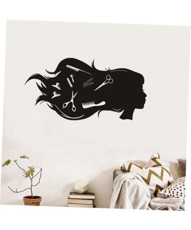 HAPINARY Wall Sticker for Salon Self-Adhesive Wall Sticker Wall Sticker for Hair Salon Wall Decals Barber Shop Wall Decal Decoration for Home Homedecor Hairdressing Wall Sticker - Buy Online on GoSupps.com