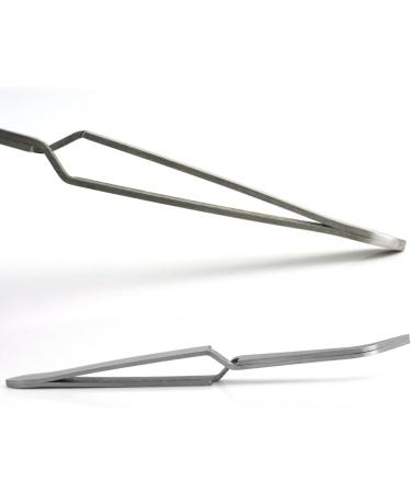 RHX Stainless Steel Angle Tipped Curve Acrylic Manicure Nail Polish Art Pincher Tweezer Gems Pearls Rhinestones Decorations Makeup Picking Clipper Nipper Tool - Buy Online on GoSupps.com