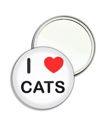 I Love Cats - 55mm Round Compact Mirror