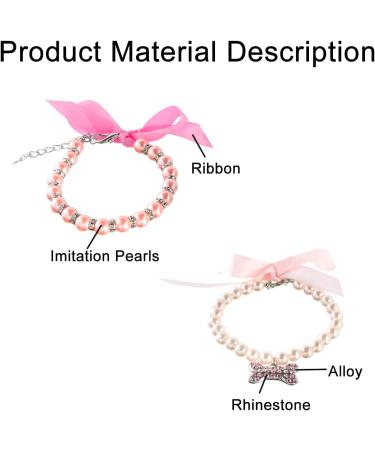 3 Pcs Pet Bone Pendant Necklaces Pet Pearl Alloy Neck Straps Shiny Rhinestone Pendant Collars for Pet Clothing Accessories - Buy Online on GoSupps.com