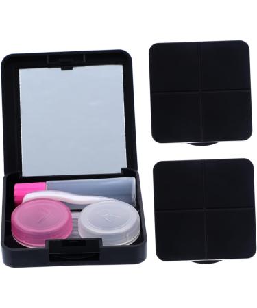Solustrie 9-Sentence Contact Lens Container with Tweezers & Mirror - Halloween Lens Carrier Bag - Portable Glasses Frame & Black Bracket - Set of 3 (6.5x6.5x2cm) - Buy Online on GoSupps.com