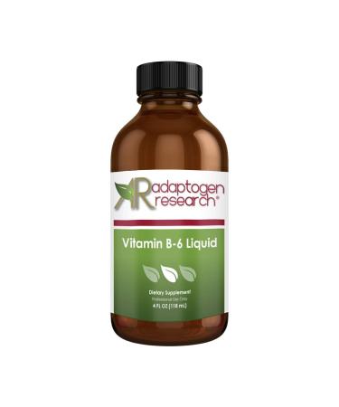 Vitamin B6 Liquid 50mg with Magnesium + Zinc | Adaptogen Research | 24 Servings / 4 Fluidoz
