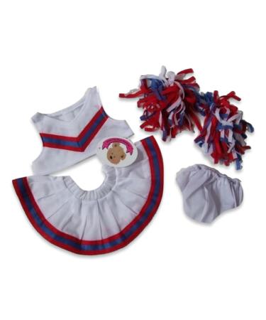 Build Your Bears Wardrobe Teddy Bear Clothes Cheerleader | Tennis Set fits Build a Bear (White)