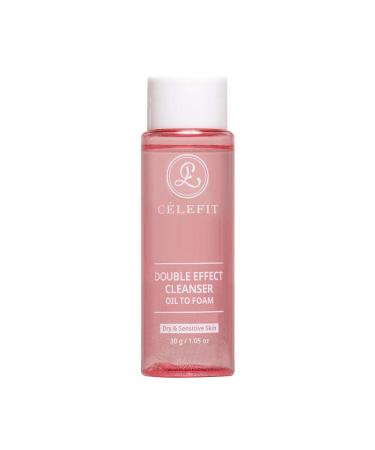 CELEFIT DOUBLE EFFECT CLEANSER OIL TO FOAM (30g)_Travel Size 1.05 Ounce (Pack of 1)