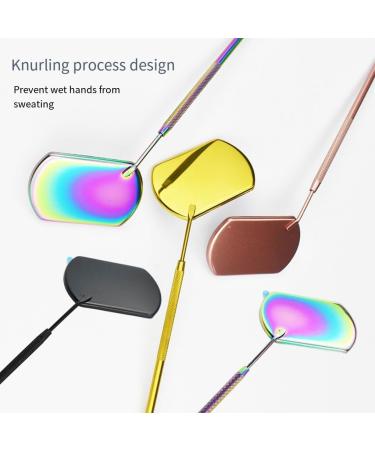 2 set of Eyelash Mirror Checking Magnifying Beauty Tool Mirrors Extension Accessories for Check False Portable Stainless Steel Black 2 set of (Black) - Buy Online on GoSupps.com