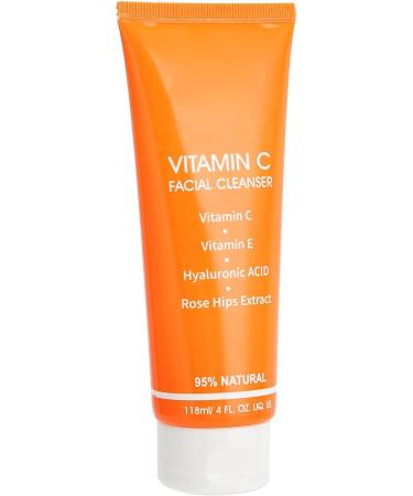 Qukaim Hydrating Foam Vitamin C Facial Cleanser 118ML Moisturizing Face Wash Exfoliating Foam Daily Hydrating Skin Cleanser - Buy Online on GoSupps.com
