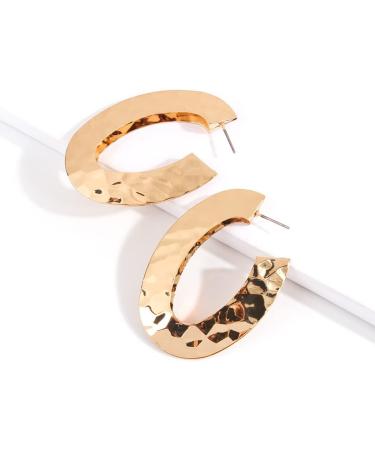 Gangel Gold Large Circle Hoop Earrings for Women | Stylish Dangler Studs - Perfect for Any Occasion - Buy Online on GoSupps.com