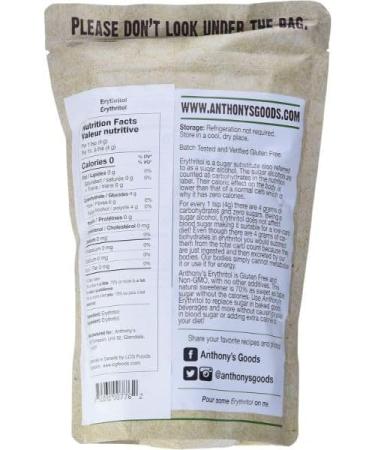 Anthony's Erythritol Sweetener Granules 1.13kg - Buy Online on GoSupps.com