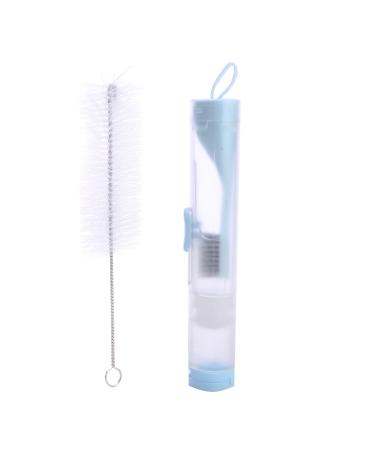 OAIEU Portable Foldable All-in-One Travel Accessories Refillable Toothpaste Tube Toothbrush Set(Blue)