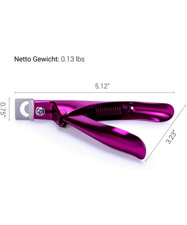 Melodysusie Acrylic Nail Clipper Set - 15 Magnet Tip Cutters for Gel Nails | Professional Manicure & Pedicure Tools | Sharp Nail Care - Wine Red - Buy Online on GoSupps.com
