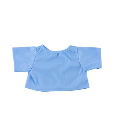 BLUE T-SHIRT BY TEDDY MOUNTAIN FITS 8" 20CM BUILD A BEAR FACTORY BEARS AND ANIMALS