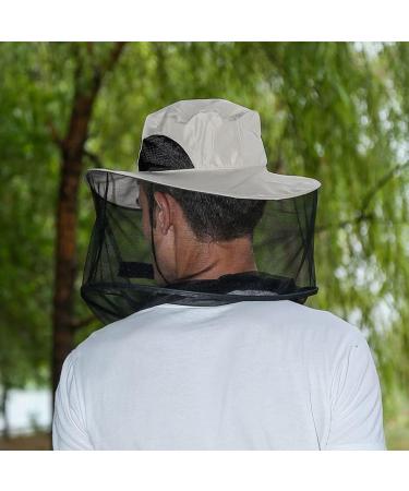 Drasry Mosquito Head Net Hat Fishing Hat Sun Hat Hunting Fisherman Hat with Mesh Hiking Gardening Hat Grey 1pcs 0 - Buy Online on GoSupps.com